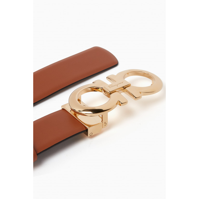 Ferragamo - Reversible & Adjustable Gancini Belt in Leather