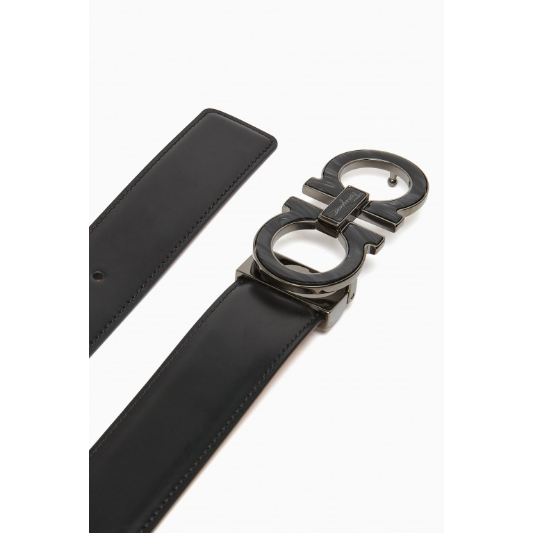 Ferragamo - Adjustable Gancini Belt in Leather