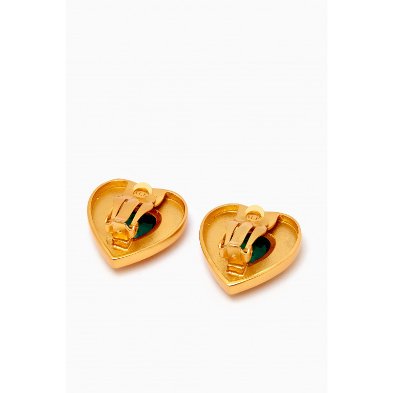 VALÉRE - Hearts Stone Earrings in 24kt Gold Plating
