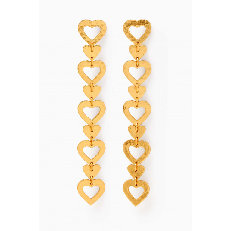 VALÉRE - Infinite Drop Earrings in 24kt Gold-plated Brass