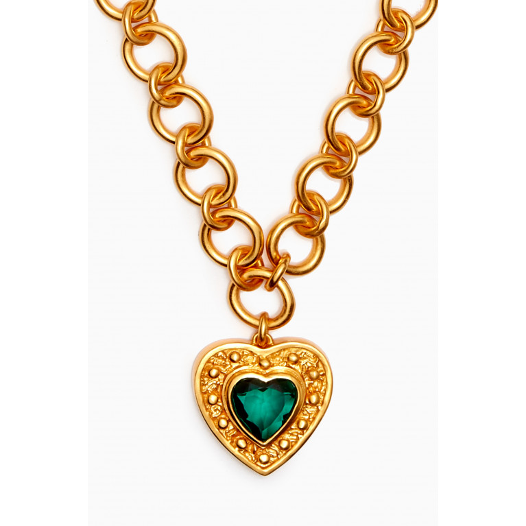 VALÉRE - Hearts Necklace in 24kt Gold-plated Brass