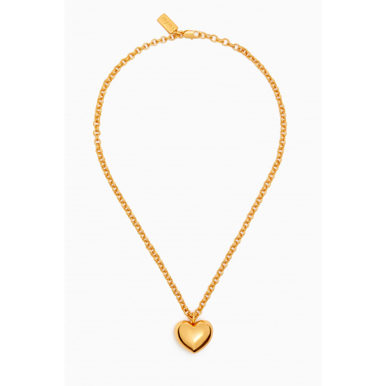 VALÉRE - Bubble Hearts Necklace in 24kt Yellow Gold-plating