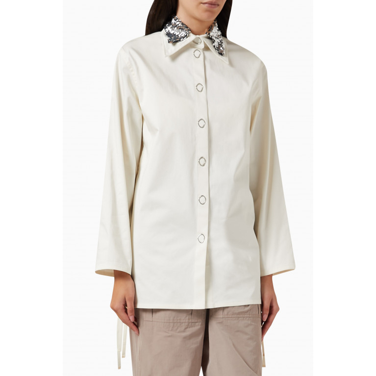 VICTORIA/TOMAS - Reversible Shirt in Stretch Cotton