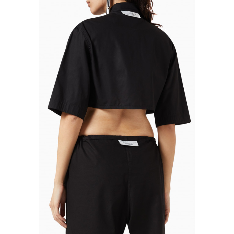 VICTORIA/TOMAS - Reversible Cropped Shirt in Cotton