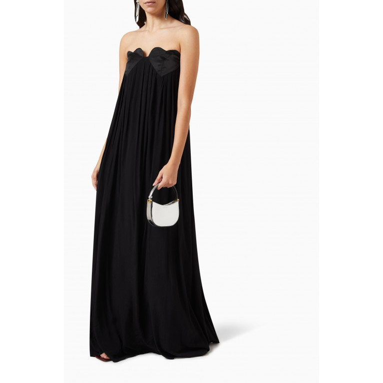 VICTORIA/TOMAS - Reversible Pleated Maxi Dress in Cotton