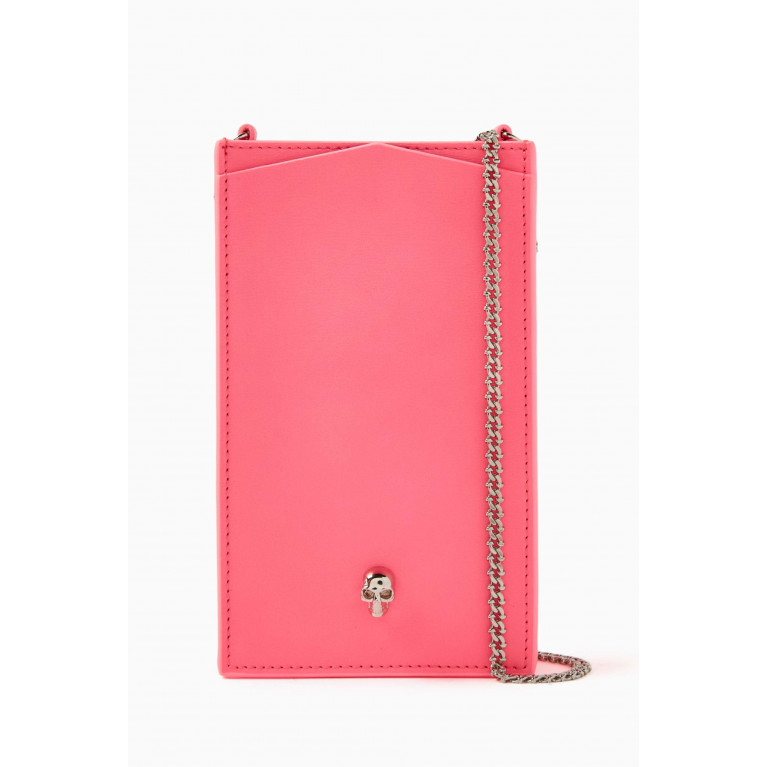 Alexander McQueen - Skull Phone Case with Chain in Leather