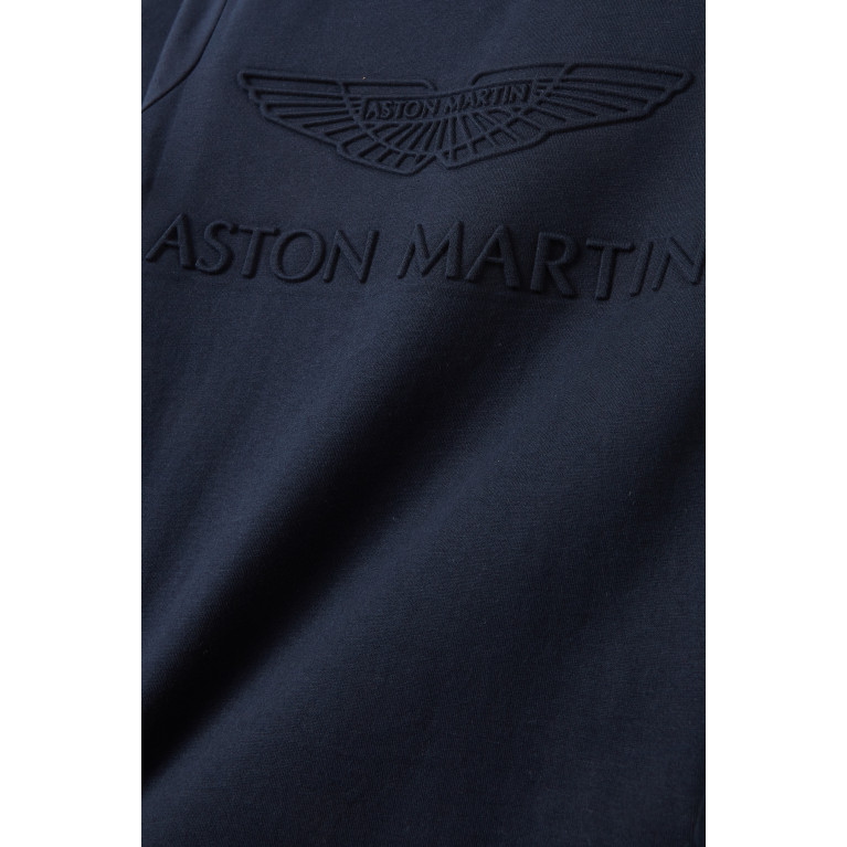 Hackett London - Embossed Logo T-Shirt in Cotton Blue