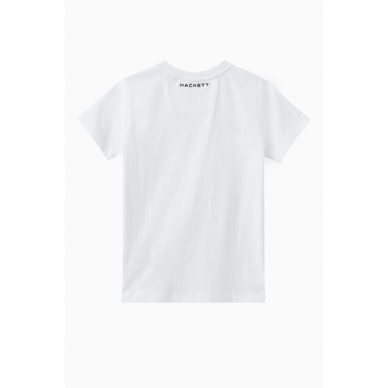 Hackett London - Embossed Logo T-Shirt in Cotton White