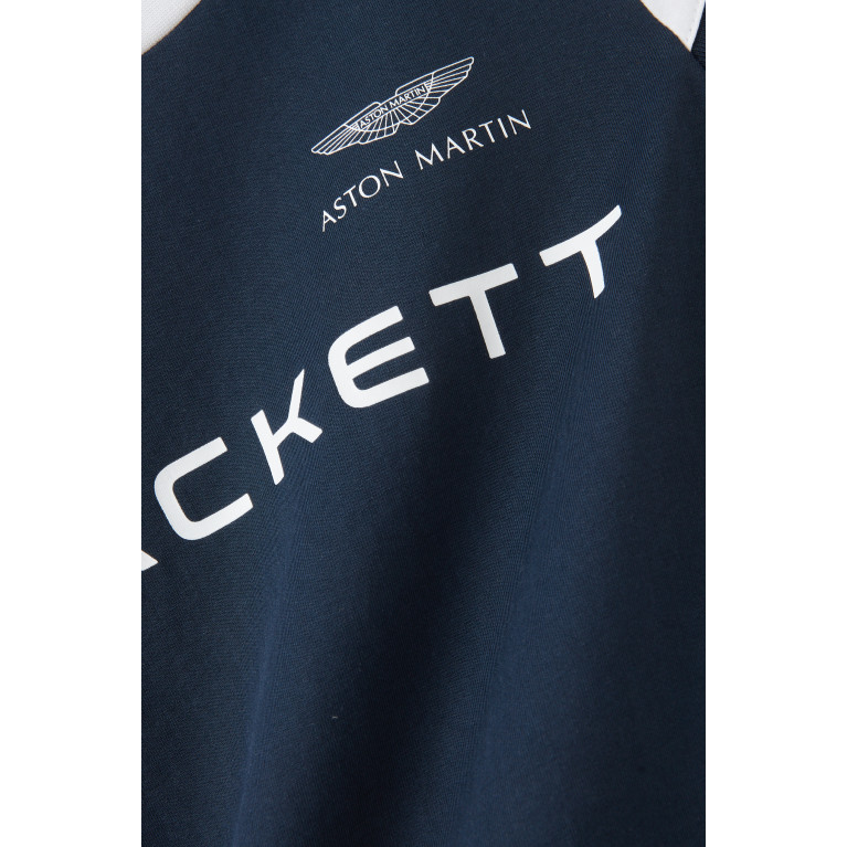 Hackett London - AMR Logo T-shirt in Cotton Blue