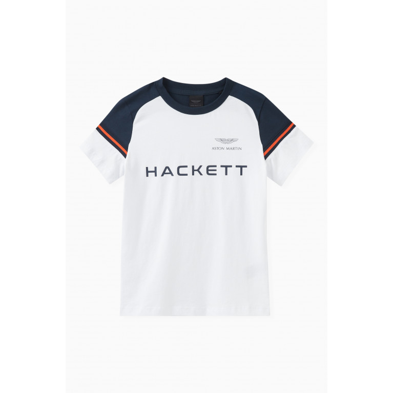 Hackett London - AMR Logo T-shirt in Cotton White