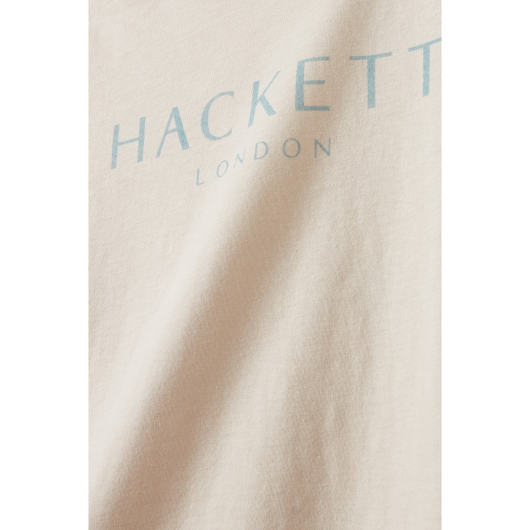 Hackett London - Logo Print T-Shirt in Cotton Grey