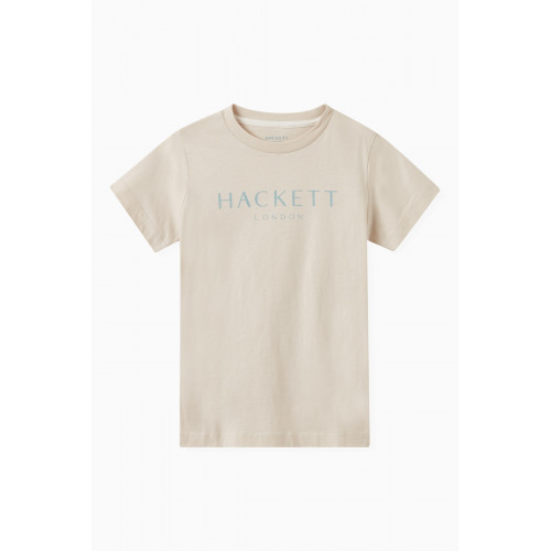Hackett London - Logo Print T-Shirt in Cotton Grey