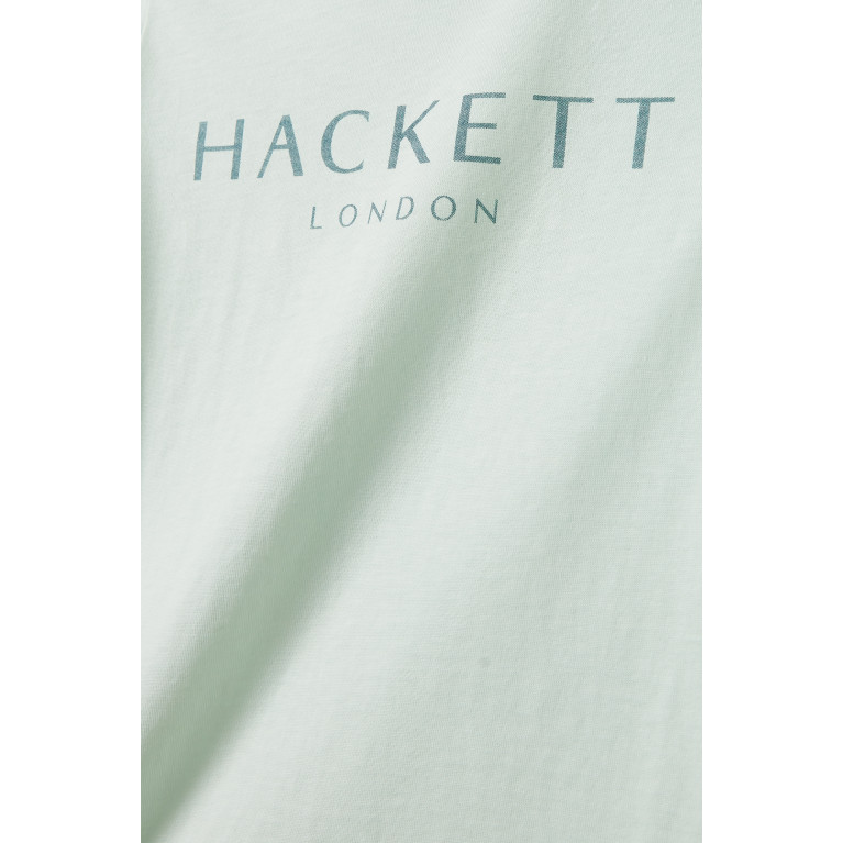 Hackett London - Logo Print T-Shirt in Cotton Green