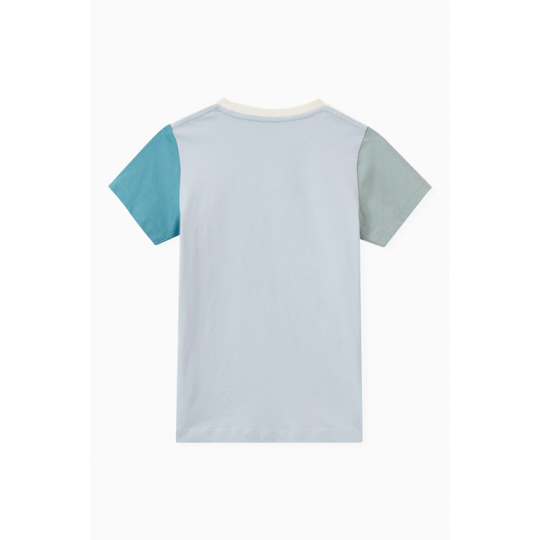 Hackett London - Colour-block Logo T-shirt in Cotton White