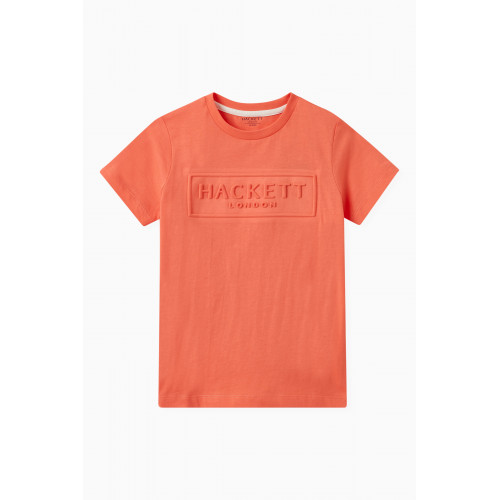 Hackett London - Embossed Logo T-Shirt in Cotton Orange