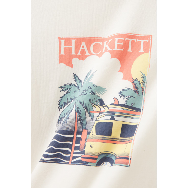 Hackett London - Beach Scene Print T-shirt in Cotton