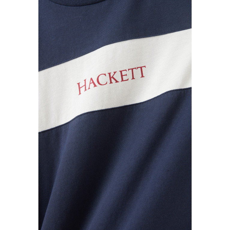 Hackett London - Heritage Panelled Logo Print T-shirt in Cotton