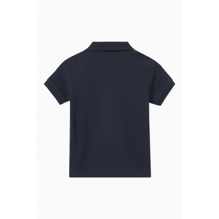 Hackett London - AMR Logo Tape Polo Shirt in Mesh Blue