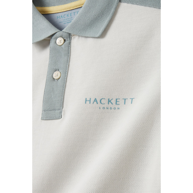 Hackett London - Logo Polo Shirt in Cotton White