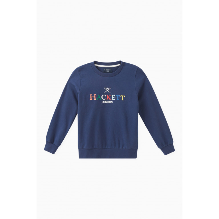 Hackett London - Crewneck Colour Logo Sweatshirt in Cotton