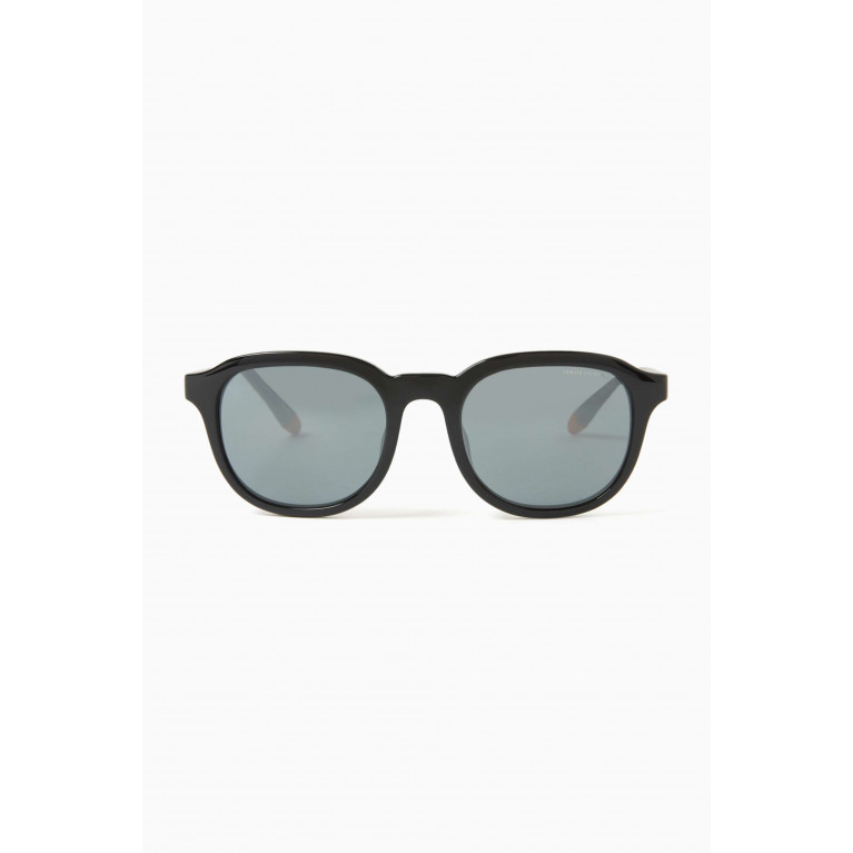 Armani Exchange - Reinvented Classic Round Sunglasses Black