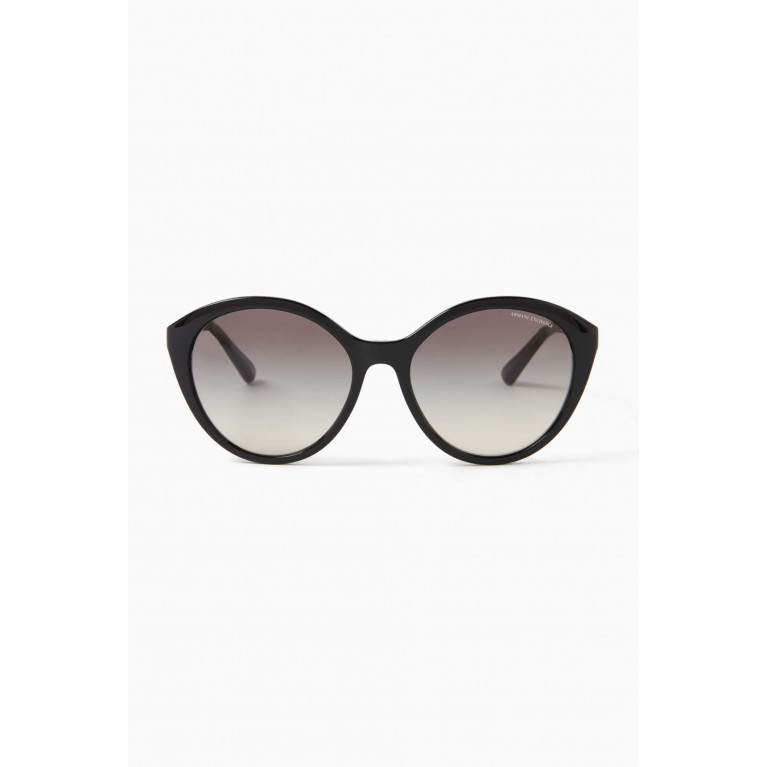 Armani Exchange - Exchange Vibes Round Sunglasses Black