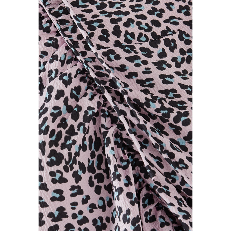 Maje - Rave Leopard Print Maxi Dress in Polyester