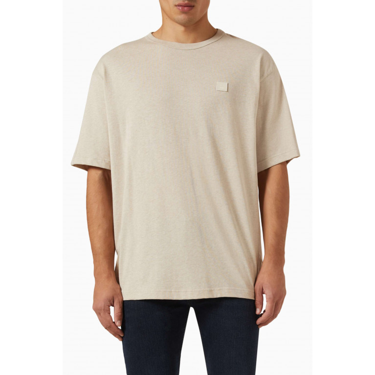 Acne Studios - Exford Face T-shirt in Cotton Neutral