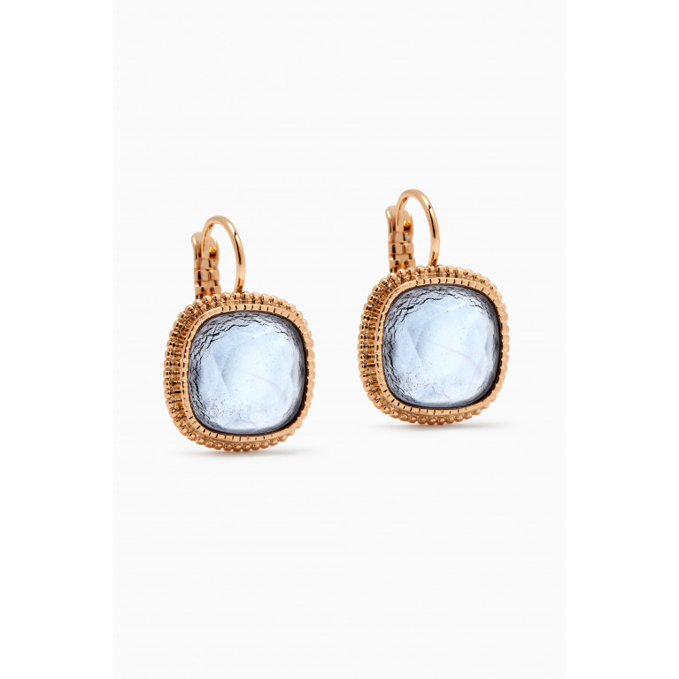 Chic Crystal Sleeper Earrings in 14kt Gold-plated Metal