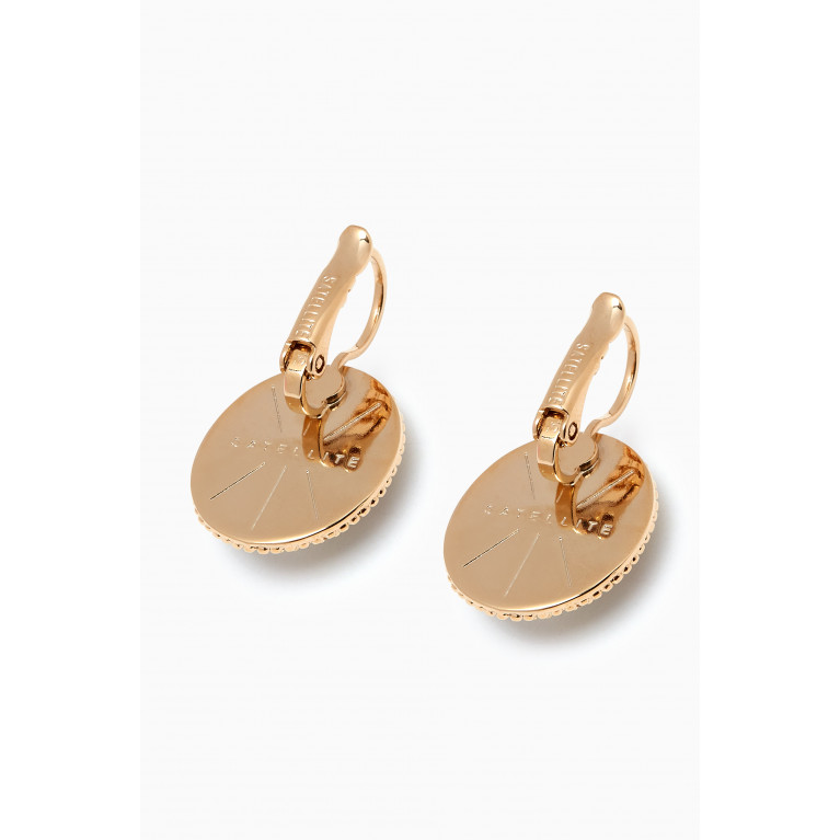 Satellite - Romantic Crystal Sleeper Earrings in 14kt Gold-plated Metal