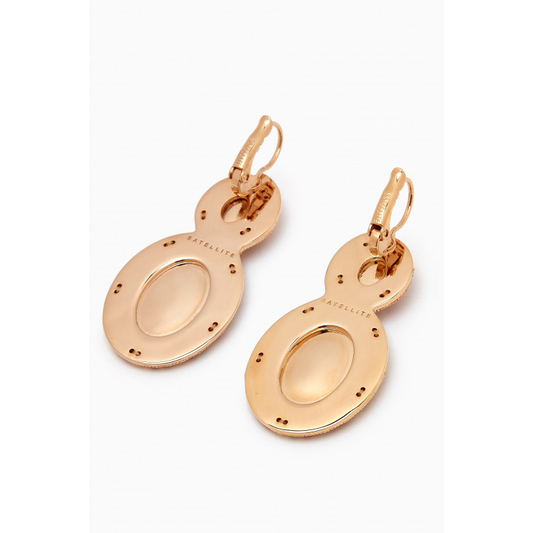 Satellite - Claudia Cabochon Sleeper Earrings in Gold-plated Metal