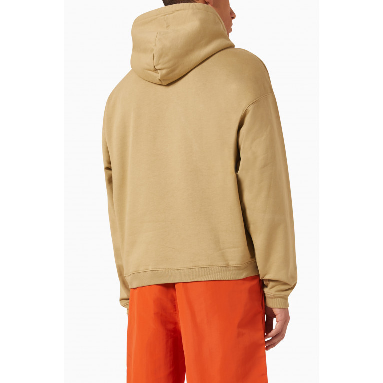 Stussy - Relaxed Oversized Hoodie in Cotton Brown