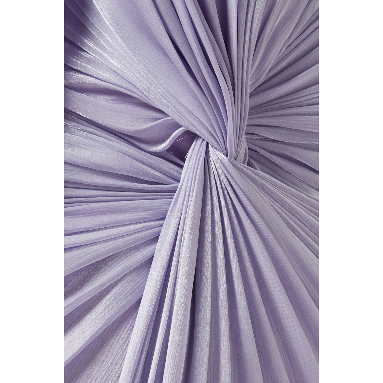 Amri - Pleated Twisted Maxi Dress Purple