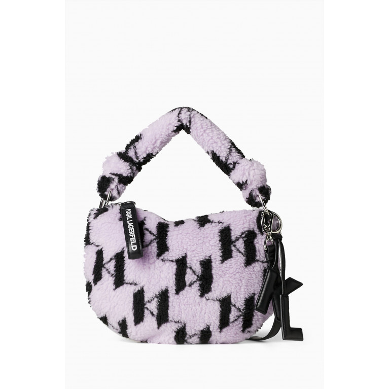 Karl Lagerfeld - K/Knotted Shoulder Bag in Faux Shearling