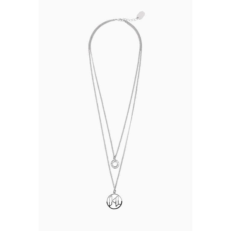 Karl Lagerfeld - K/Monogram Dip Double Necklace in Brass
