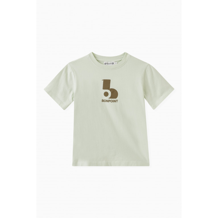 Bonpoint - Logo T-shirt in Cotton Green