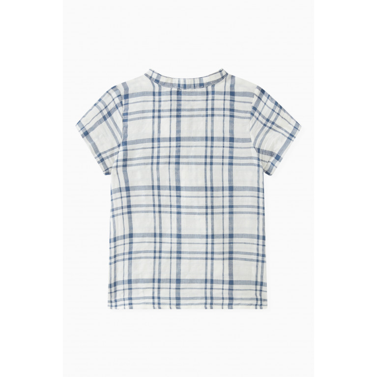 Bonpoint - Cesari Check-print Shirt in Linen-blend
