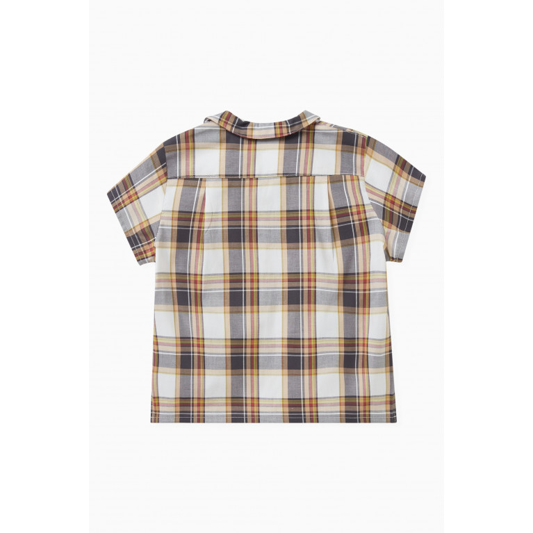 Bonpoint - Cesari Checkered-print Shirt in Cotton