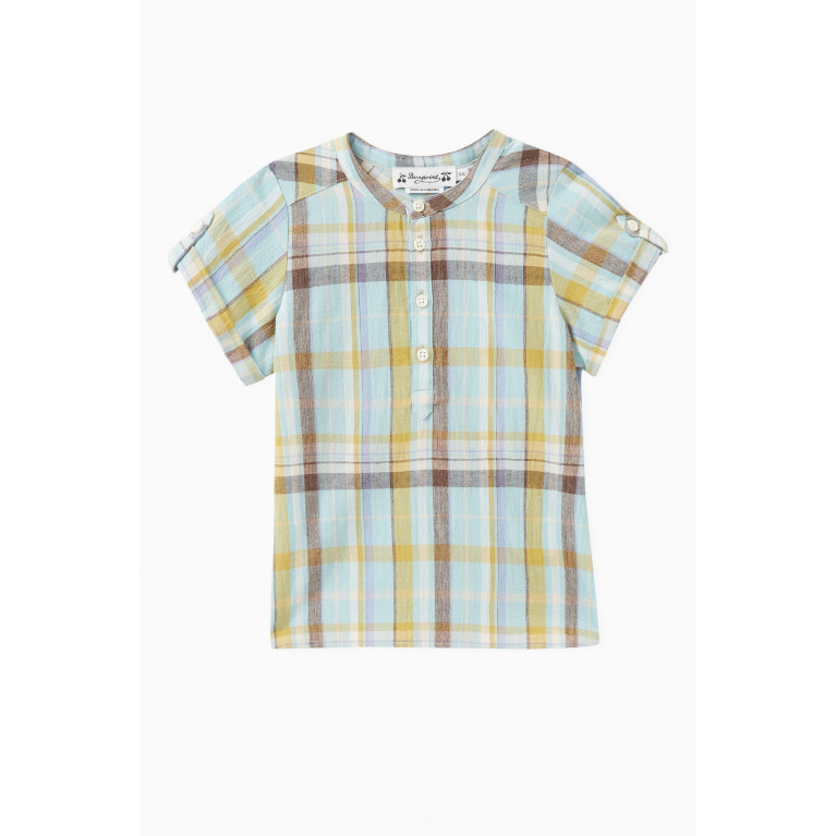 Bonpoint - Emilio Chequered-print Shirt in Cotton-blend