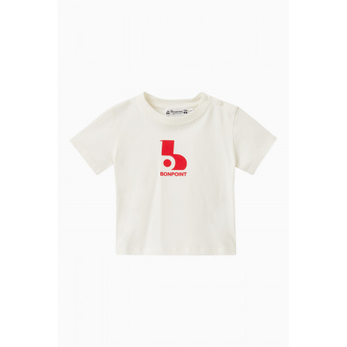 Bonpoint - Cai Logo Print T-shirt in Cotton