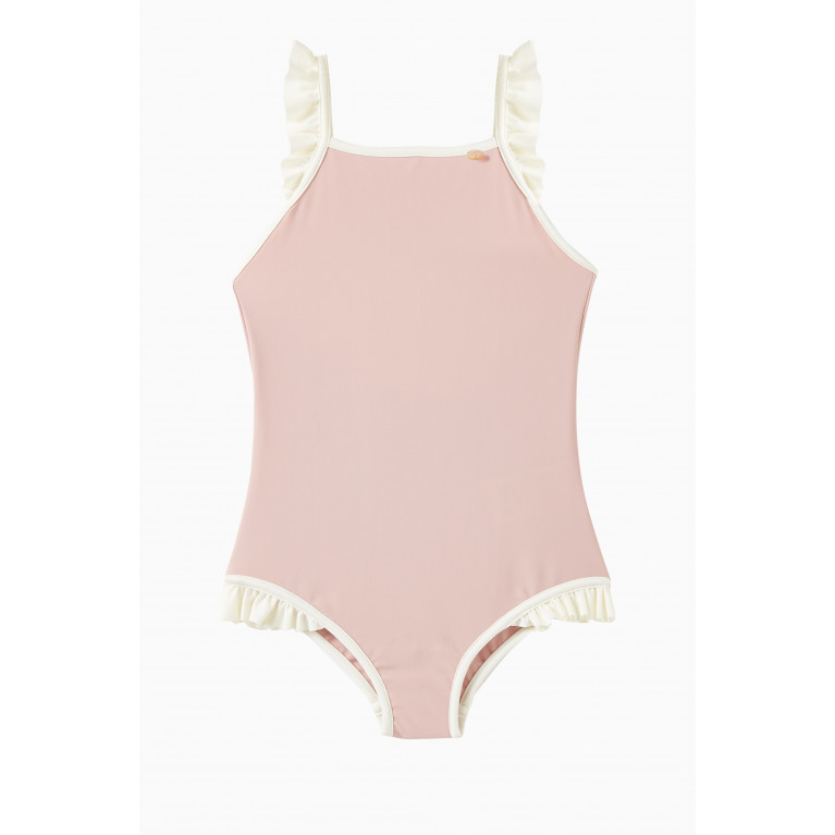 Bonpoint - Ruffled One-piece Swimsuit in Polyamide