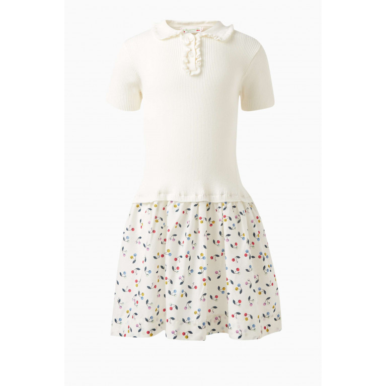 Bonpoint - Clivia Cherry-print T-shirt Dress in Cotton