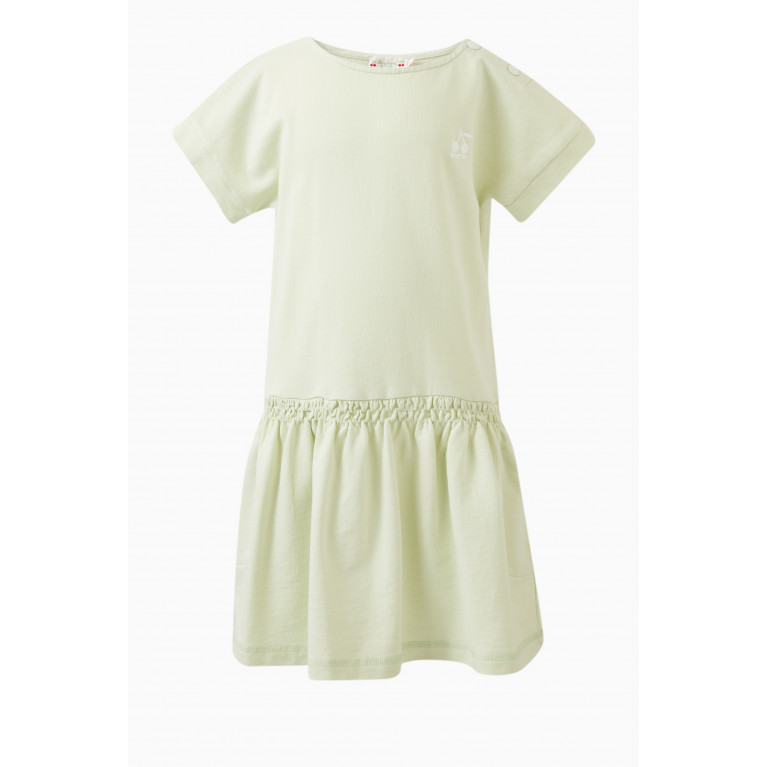 Bonpoint - Celima Cherry-embroidered Dress in Cotton