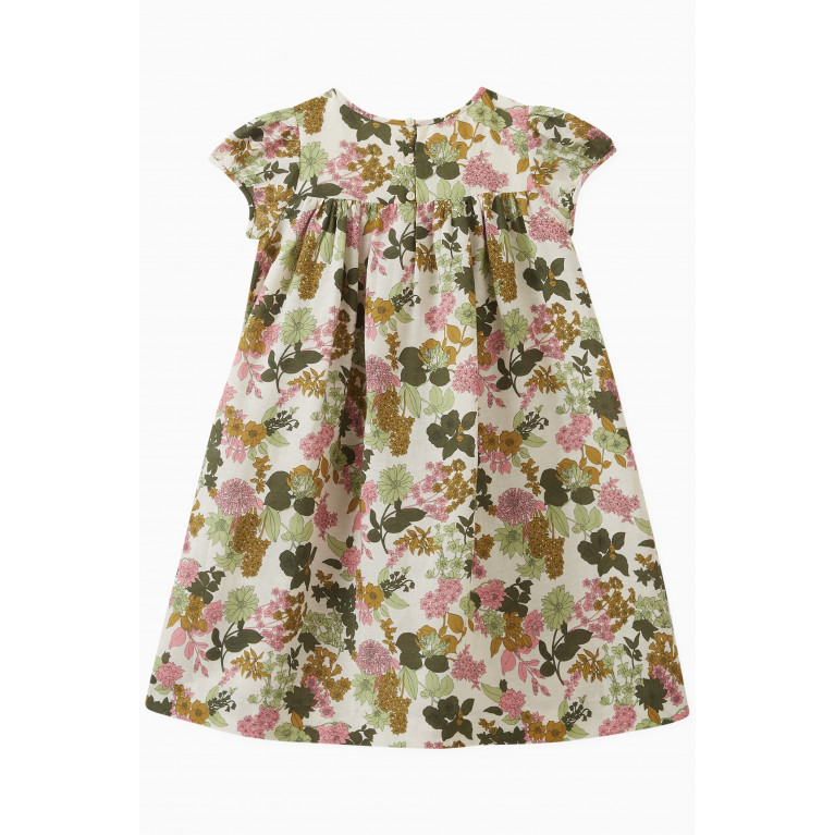 Bonpoint - Arletty Floral Print Dress in Cotton-Linen Blend