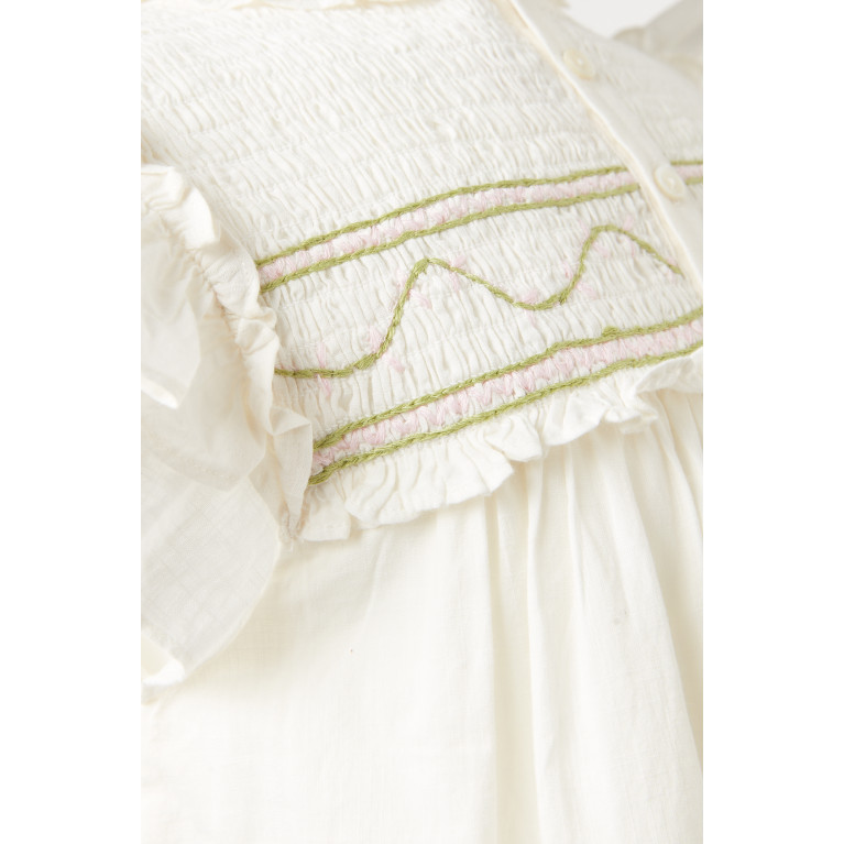 Bonpoint - Bijou Smocked Dress in Cotton