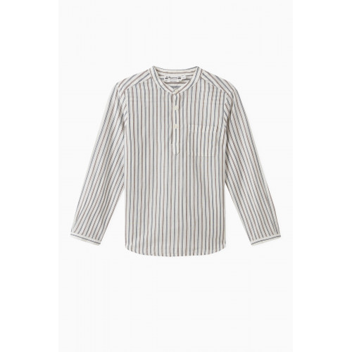 Bonpoint - Claude Fine Stripe Shirt in Cotton