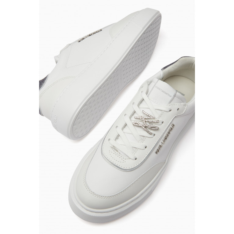 Karl Lagerfeld - Maxi Kup Monogram Low-top Sneakers in Leather