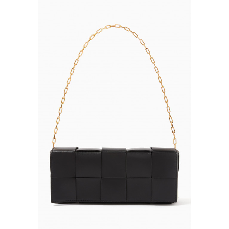 Bottega Veneta - Cassette Pouch Chain Shoulder Bag in Intrecciato Leather