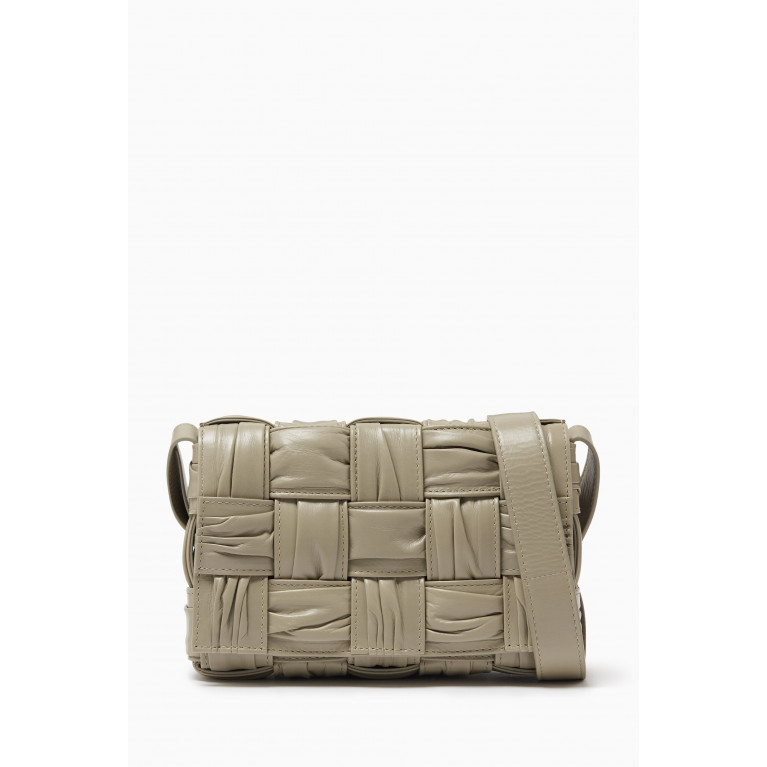 Bottega Veneta - Small Cassette Crossbody Bag in Intreccio Leather