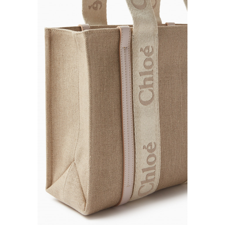 Chloé - Medium Woody Tote Bag in Linen